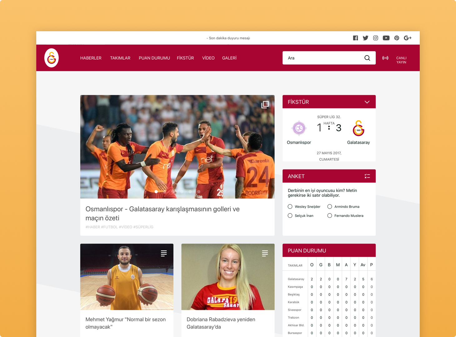 Galatasaray.com Web App